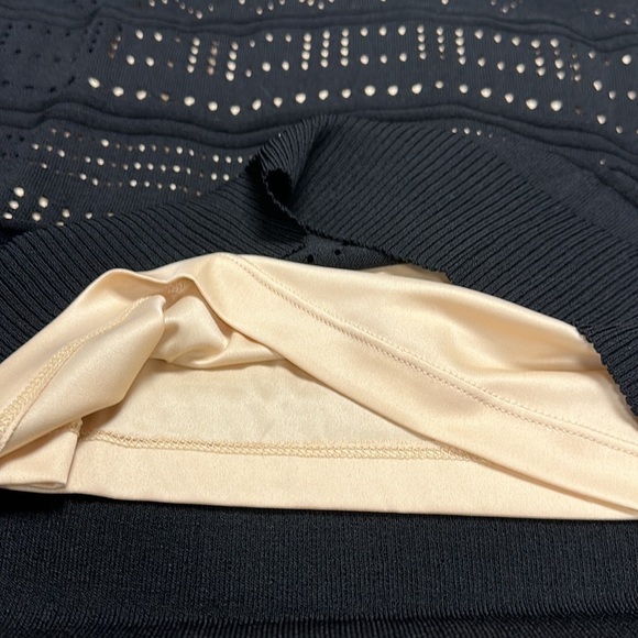 Catherine Malandrino  Paris Inspired Black Dress,  lined with tan slip, M, NWT - Picture 7 of 10